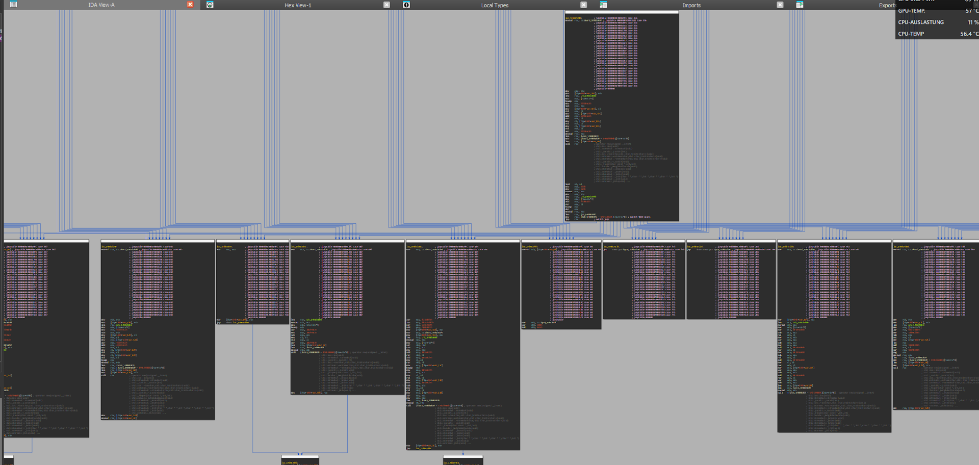 HuTaoCrypt control flow graph screenshot
